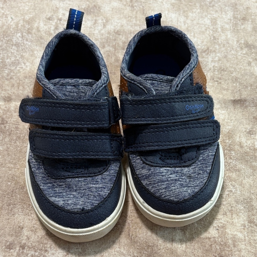 OshKosh B'gosh Blue and Brown Kids Sneakers